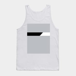 Newcastle United Retro 1985 Grey White Black Bar Design Tank Top